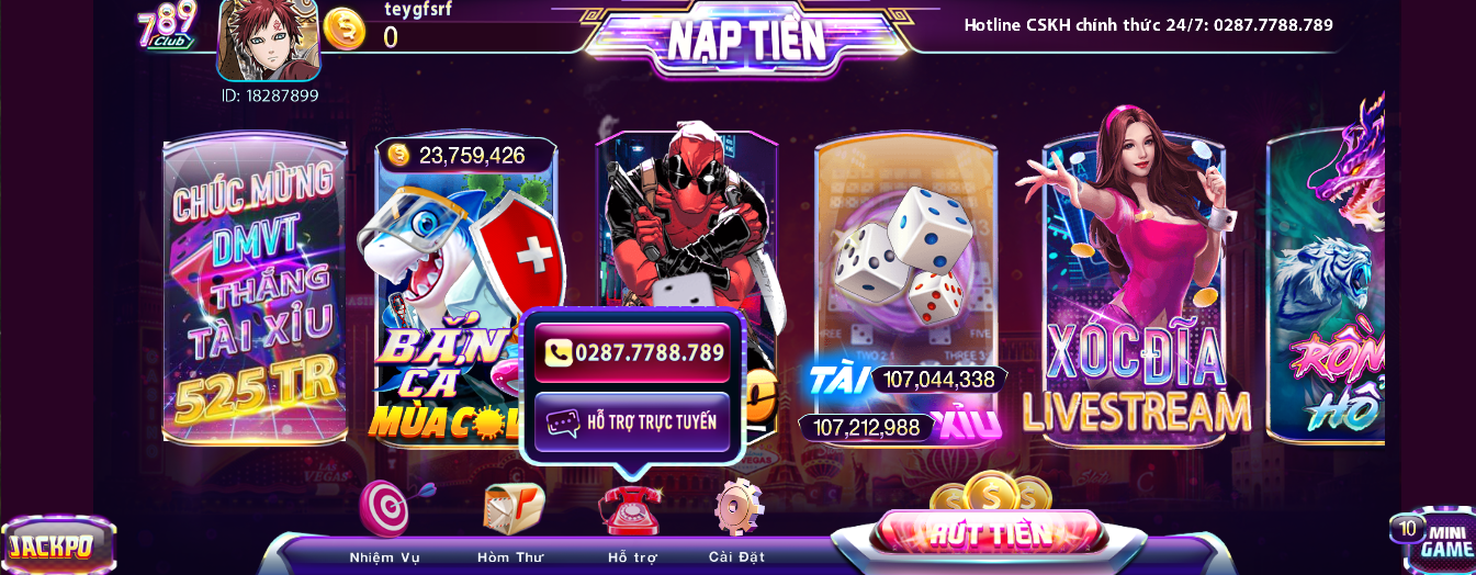 Cổng hỗ trợ 789club