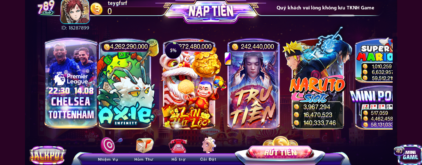Kho game nổ hũ 789club