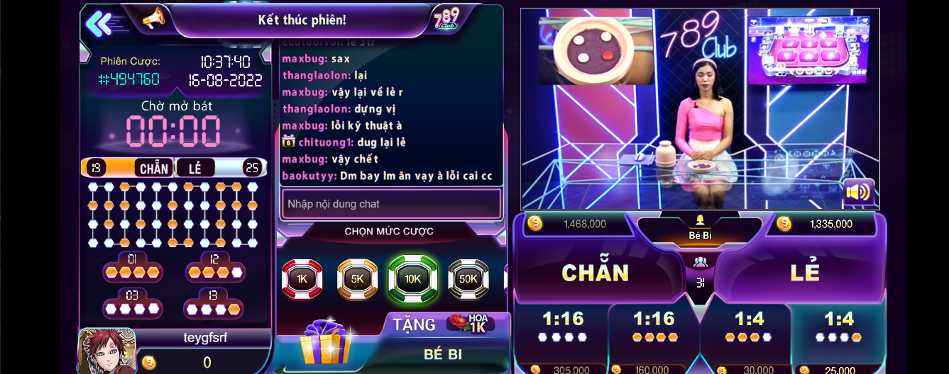 Game cá cược xóc đĩa 789club